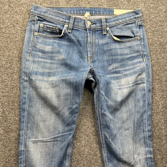 Rag & Bone Jeans Women 28 Blue The Dre Slim Boyfriend Bradford W1590K880 - Picture 11 of 16